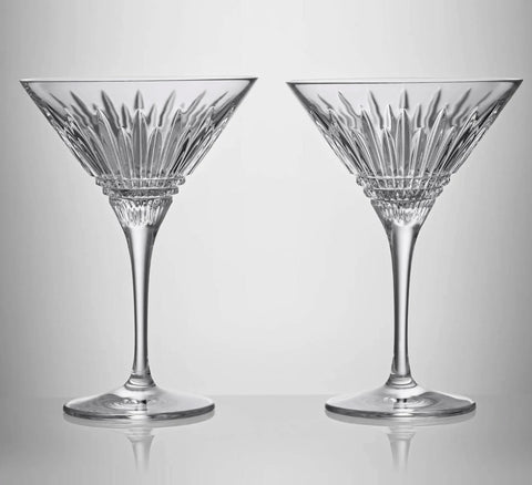 Waterford Lismore Diamond Martini Pair