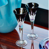 Waterford Lismore Black Flutes, Set of 2