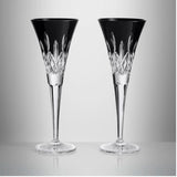 Waterford Lismore Black Flutes, Set of 2