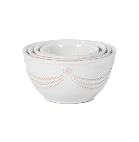 Juliska Berry & Thread Whitewash Nesting Prep Bowl Set/4