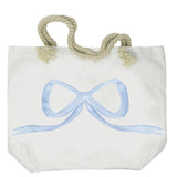 Over The Moon Blue Bow Tote
